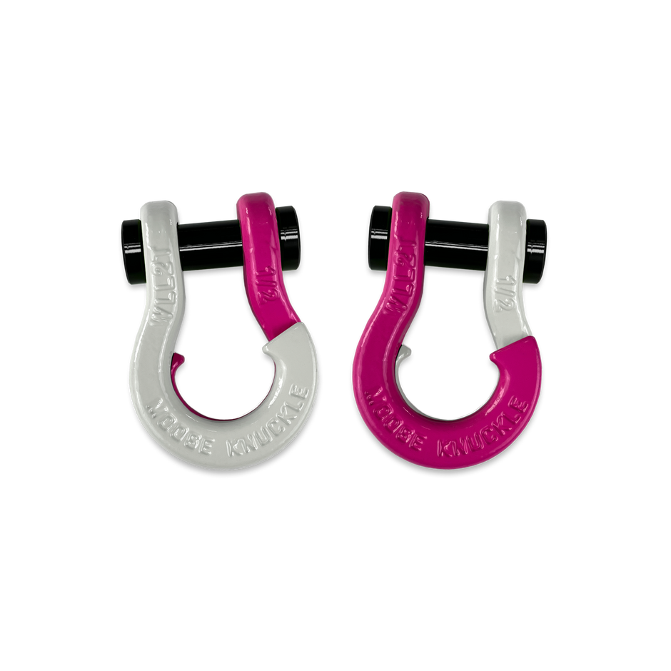 Jowl 1/2 inch SxS Split Shackle in Pure White and Pogi Pink Combo