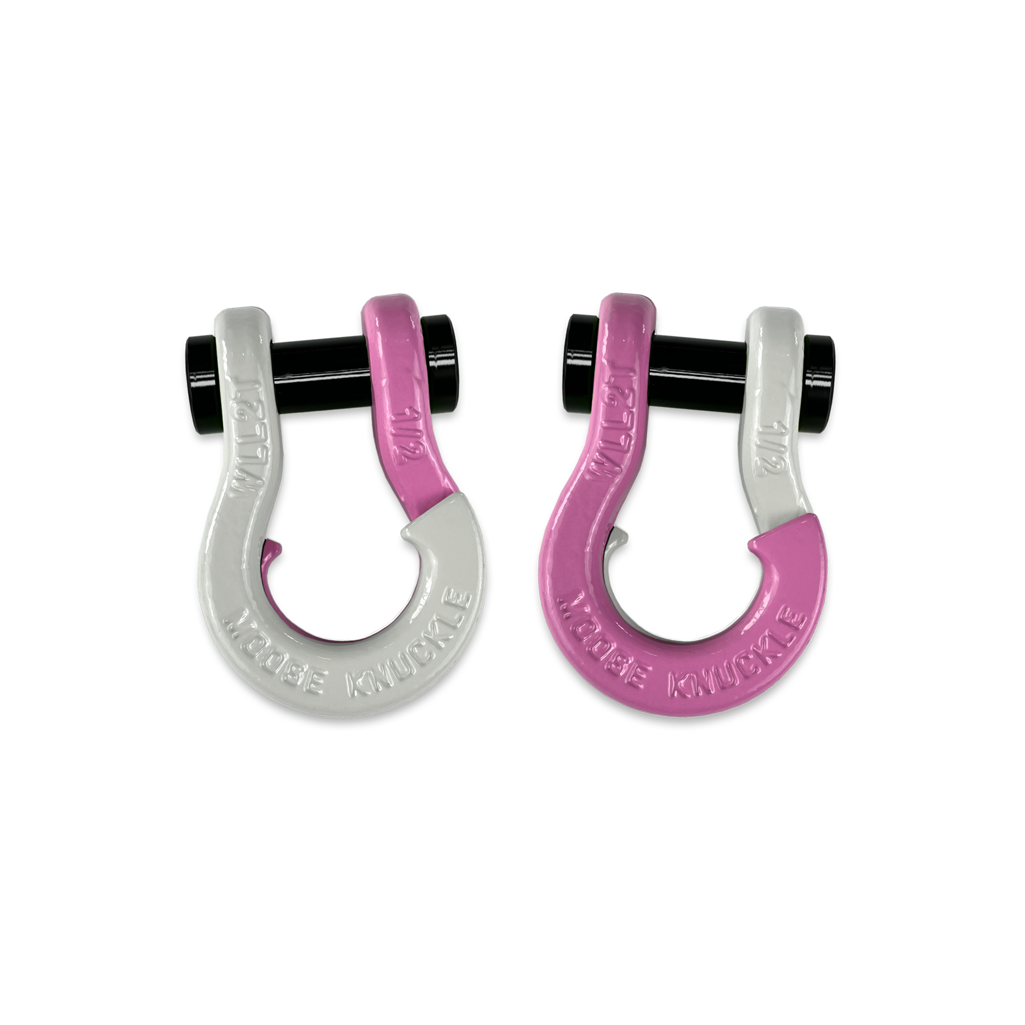 Jowl 1/2 inch SxS Split Shackle in Pure White and Pretty Pink Combo