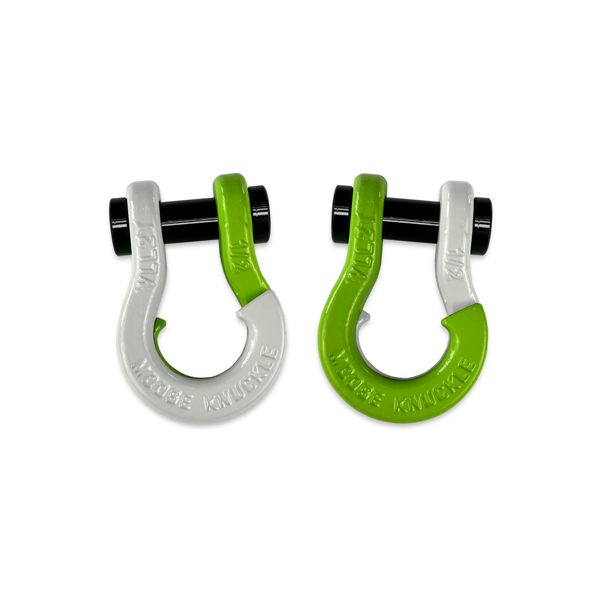 Jowl 1/2 inch SxS Split Shackle in Pure White and Sublime Green Combo