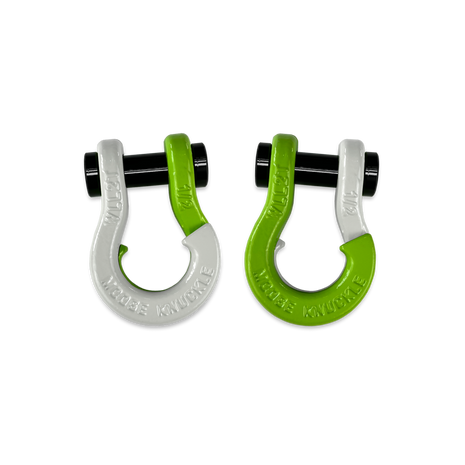 Jowl 1/2 inch SxS Split Shackle in Pure White and Sublime Green Combo