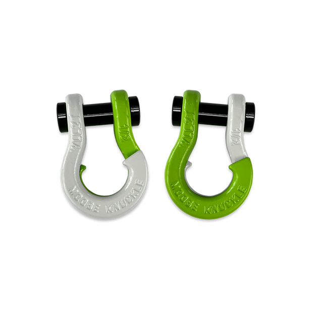 Jowl 1/2 inch SxS Split Shackle in Pure White and Sublime Green Combo