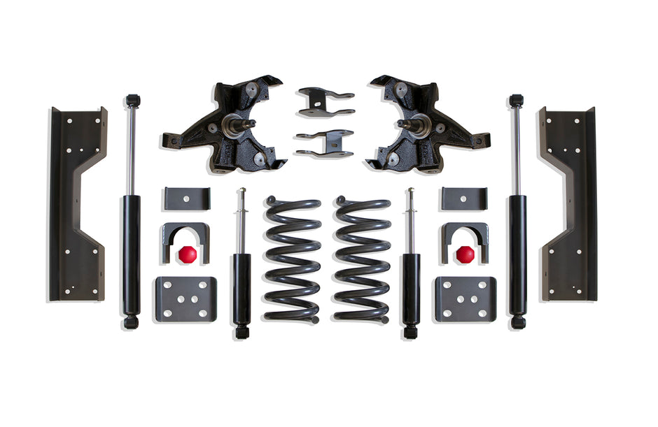 1988-1998 SILVERADO/SIERRA 1500 2WD 4"/6" LOWERING KIT (V6, HD ROTORS)