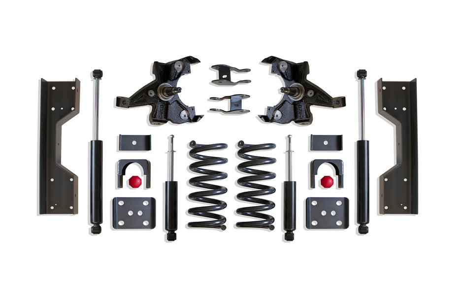 1988-1998 SILVERADO/SIERRA 1500 2WD 4"/6" LOWERING KIT (V8, HD ROTORS)