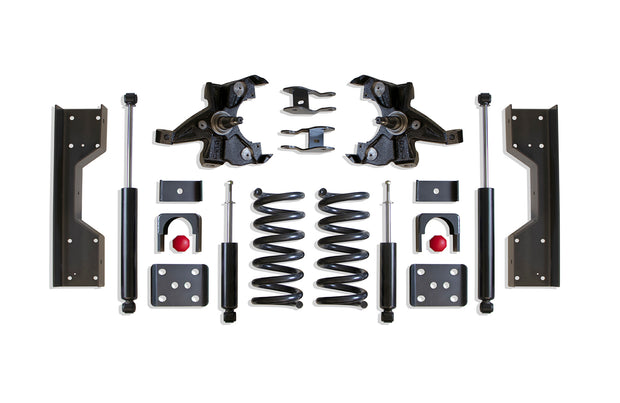 1988-1998 SILVERADO/SIERRA 1500 2WD 4"/6" LOWERING KIT (V8, HD ROTORS)