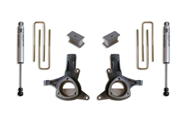 2007-2016 SILVERADO/SIERRA 1500 2WD 4.5" LIFT KIT (FOX SHOCKS) (CAST STEEL ARMS)