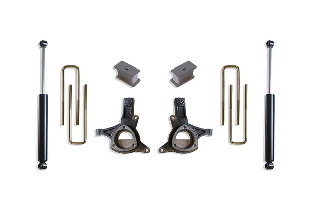 2007-2016 SILVERADO/SIERRA 1500 2WD 4.5" LIFT KIT (MAX TRAC SHOCKS) (CAST STEEL ARMS)