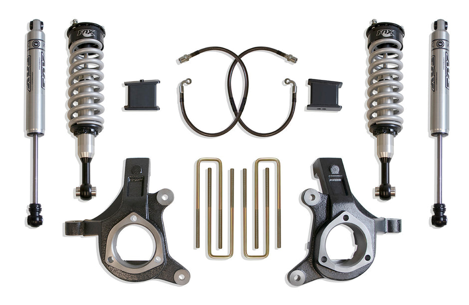 2007-2016 SILVERADO/SIERRA 1500 2WD 6" LIFT KIT (FOX SHOCKS) (CAST STEEL ARMS)