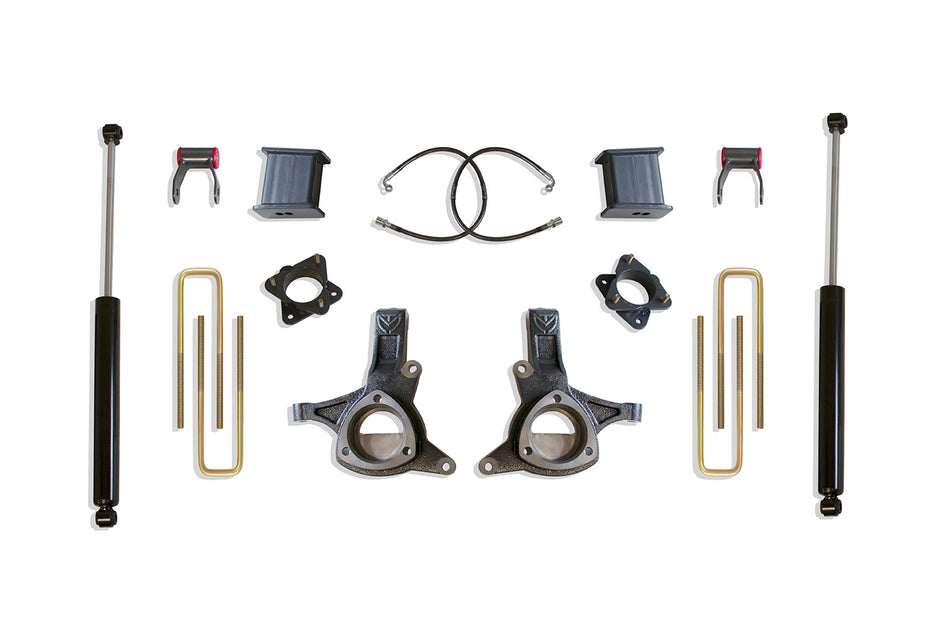 2007-2016 SILVERADO/SIERRA 1500 2WD 7.5" LIFT KIT (MAX TRAC SHOCKS) (CAST STEEL ARMS)
