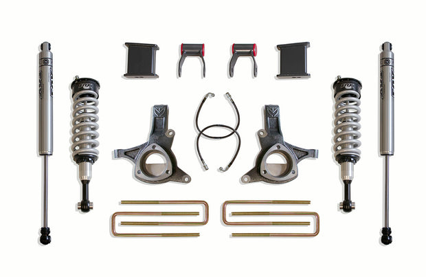 2007-2016 SILVERADO/SIERRA 1500 2WD 7" LIFT KIT (FOX SHOCKS) (CAST STEEL ARMS)