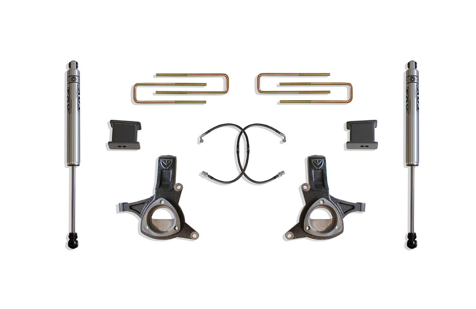 2016-2018 SIILVERADO/SIERRA 1500 2WD 5" LIFT KIT (FOX SHOCKS) (STAMPED STEEL ARMS)