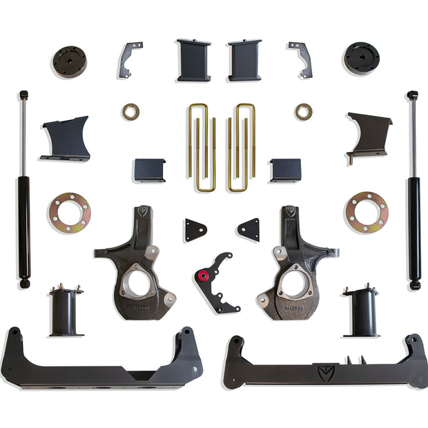 2014-2018 SILVERADO/SIERRA 1500 2WD/4WD 7" CROSSMEMBER LIFT KIT (STAMPED STEEL OR ALUMINUM ARMS)