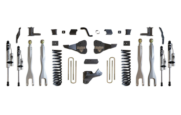 2017-2022 F-250/F-350 4WD DIESEL 6" LIFT KIT W/ 4-LINKS (VULCAN RESERVOIR SHOCKS)