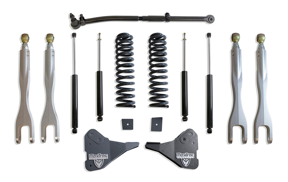 2023-2025 F-250/F-350 4WD DIESEL 2.5" COIL SPRING LEVELING KIT W/ 4-LINKS (MAX TRAC SHOCKS)