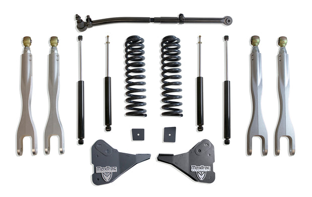 2023-2025 F-250/F-350 4WD DIESEL 2.5" COIL SPRING LEVELING KIT W/ 4-LINKS (MAX TRAC SHOCKS)