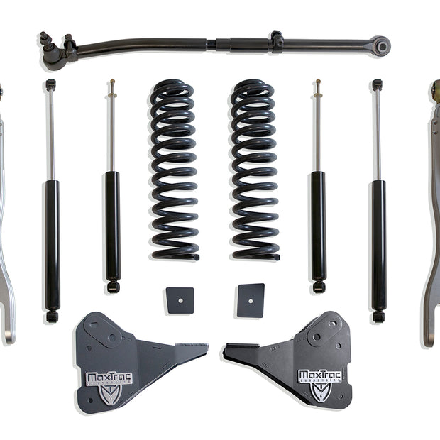 2023-2025 F-250/F-350 4WD DIESEL 2.5" COIL SPRING LEVELING KIT W/ 4-LINKS (MAX TRAC SHOCKS)