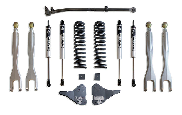 2023-2025 F-250/F-350 4WD DIESEL 2.5" COIL SPRING LEVELING KIT W/ 4-LINKS (VULCAN SHOCKS)