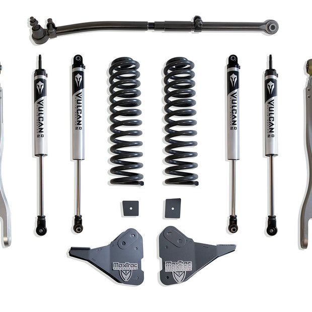 2023-2025 F-250/F-350 4WD DIESEL 2.5" COIL SPRING LEVELING KIT W/ 4-LINKS (VULCAN SHOCKS)