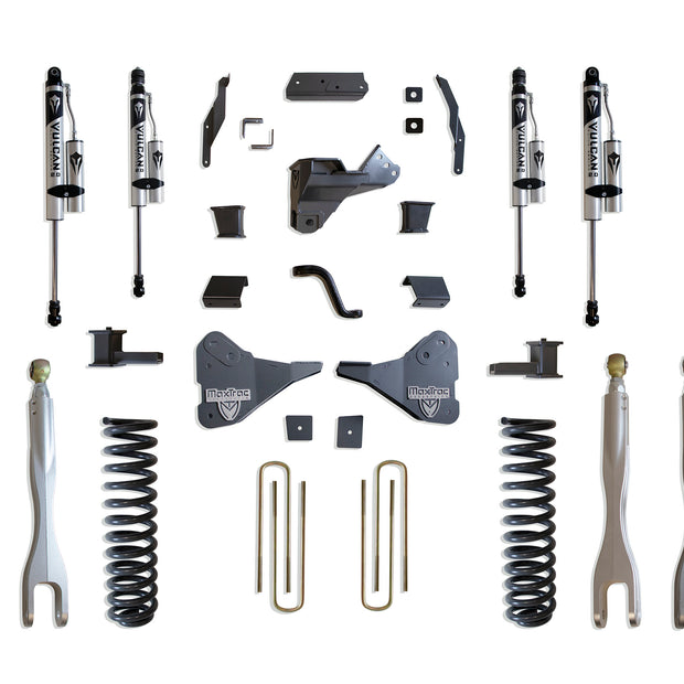 2023-2025 F-250/F-350 4WD DIESEL 4" LIFT KIT W/ 4-LINKS (VULCAN RESERVOIR SHOCKS)
