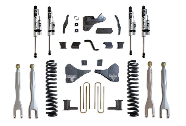 2023-2025 F-250/F-350 4WD DIESEL 8" LIFT KIT W/ 4-LINKS (VULCAN RESERVOIR SHOCKS)