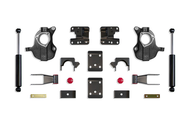 2016-2018 SILVERADO/SIERRA 1500 2WD/4WD 2"/4" LOWERING KIT (SPINDLES) (STAMPED/ALUM ARMS)