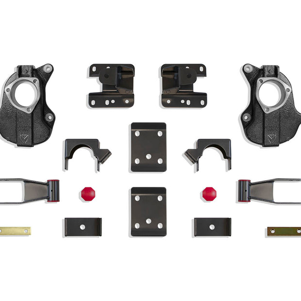 2016-2018 SILVERADO/SIERRA 1500 2WD/4WD 2"/4" LOWERING KIT (SPINDLES) (STAMPED/ALUM ARMS)