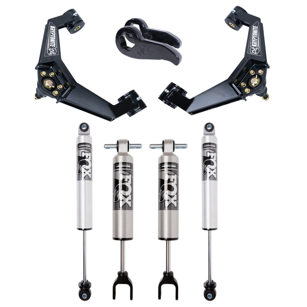 Kryptonite Stage 3 Leveling Kit with Fox 2.5 HTO Shocks for 2011–2019 Chevy/GMC 2500HD/3500HD