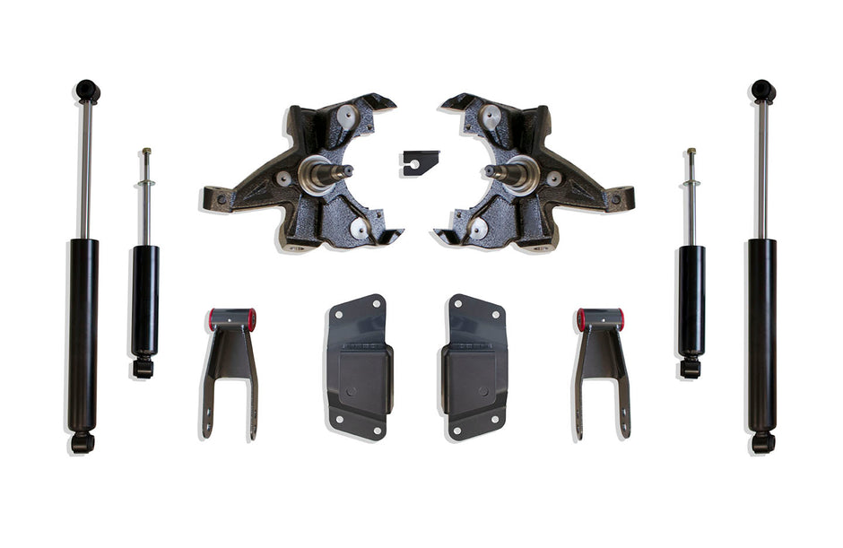 1988-1998 SILVERADO/SIERRA 1500 2WD 2"/4" LOWERING KIT (SPINDLES, HD ROTORS)