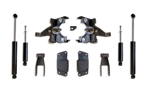 1988-1998 SILVERADO/SIERRA 1500 2WD 2"/4" LOWERING KIT (SPINDLES, HD ROTORS)