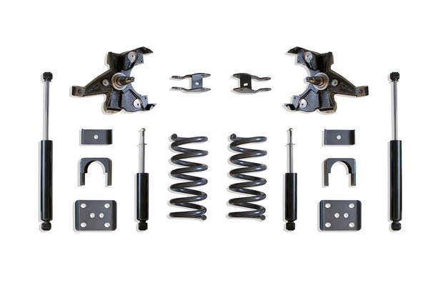 1988-1998 SILVERADO/SIERRA 1500 2WD 3"/5" LOWERING KIT (V8, HD ROTORS)
