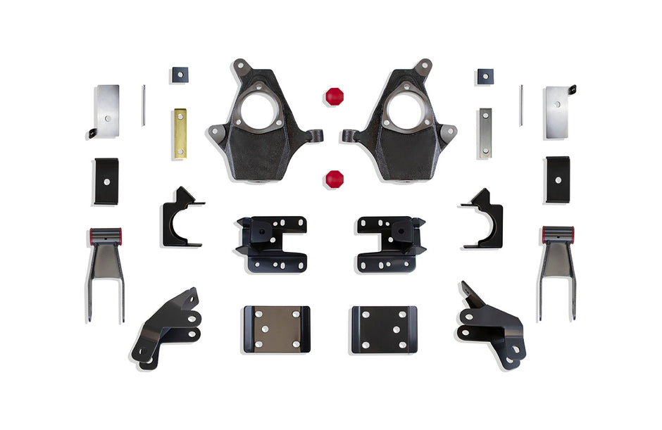 2014-2016 SILVERADO/SIERRA 1500 2WD/4WD 2"/4" LOWERING KIT (MAGNERIDE MODELS) (SPINDLES, CAST STEEL ARMS)