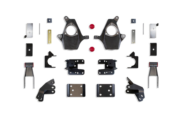 2014-2016 SILVERADO/SIERRA 1500 2WD/4WD 2"/4" LOWERING KIT (MAGNERIDE MODELS) (SPINDLES, CAST STEEL ARMS)