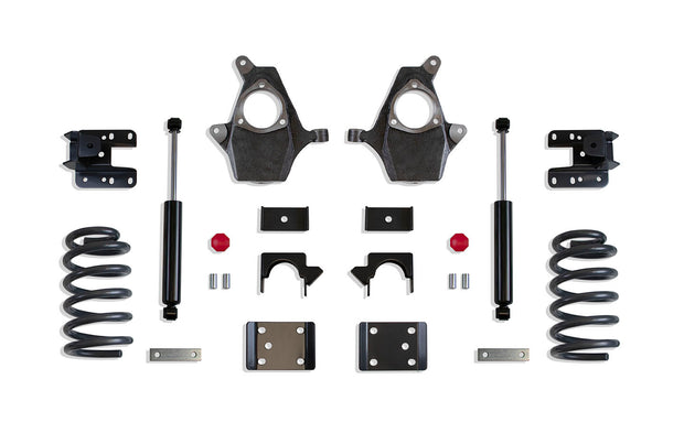 2007-2013 SILVERADO/SIERRA 1500 2WD/4WD 3"/5" LOWERING KIT (SPINDLES/COILS, SINGLE CAB)