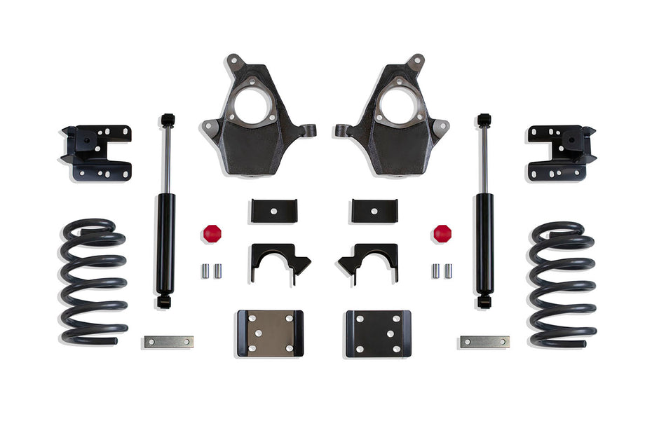 2007-2013 SILVERADO/SIERRA 1500 2WD/4WD 3"/5" LOWERING KIT (SPINDLES/COILS, EXT/CREW CAB)