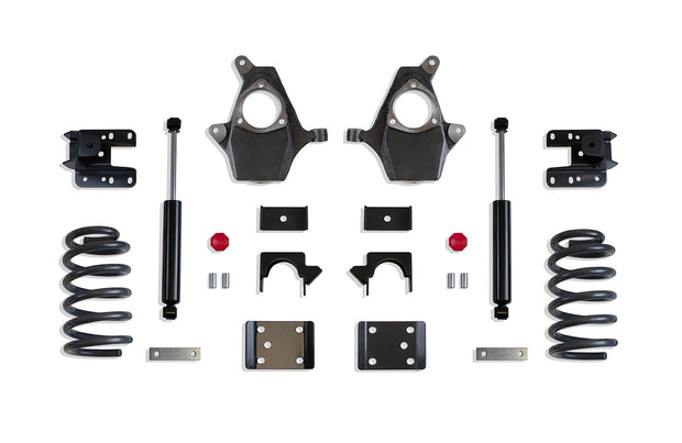 2007-2013 SILVERADO/SIERRA 1500 2WD/4WD 3"/5" LOWERING KIT (SPINDLES/COILS, EXT/CREW CAB)