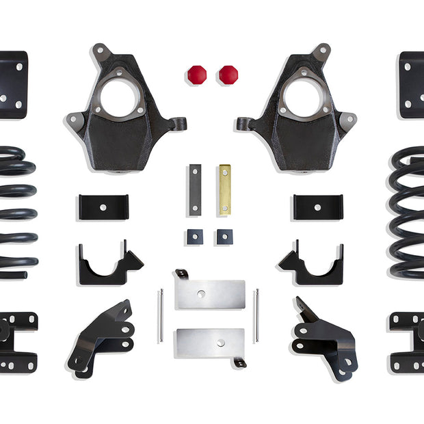 2014-2018 SILVERADO/SIERRA 1500 2WD/4WD 3"/5" LOWERING KIT (MAGNERIDE, EXT/CREW CAB, CAST STEEL ARMS)