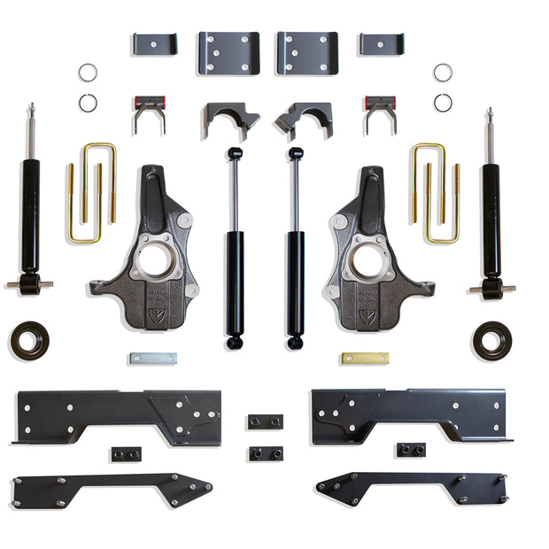 2019-2025 SILVERADO/SIERRA 1500 2WD/4WD 4"/6" LOWERING KIT W/ C-NOTCH