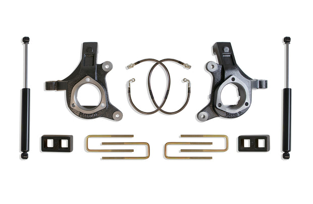 2007-2016 SILVERADO/SIERRA 1500 2WD 3" LIFT KIT (MAX TRAC SHOCKS) (CAST STEEL ARMS)