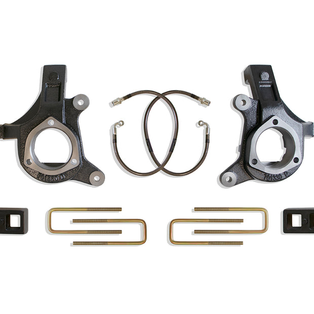 2007-2016 SILVERADO/SIERRA 1500 2WD 3" LIFT KIT (MAX TRAC SHOCKS) (CAST STEEL ARMS)