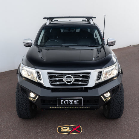 SUITS NISSAN NAVARA NP300 BLACK POWDER COAT- EXTREME SERIES BULLBAR- GEN X