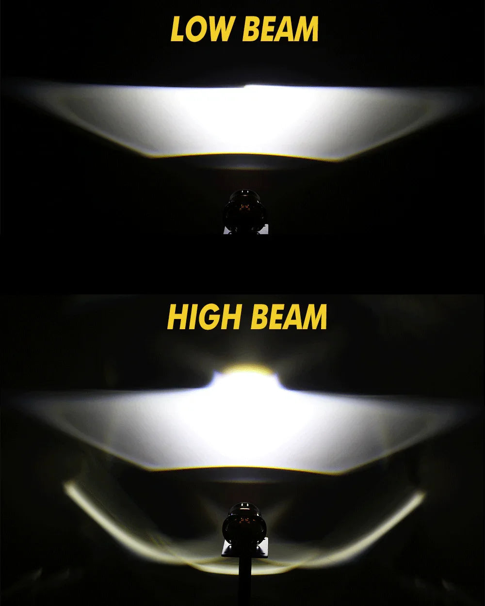 (2pcs/Set)2.5 Inch 100W 6000K Bi-LED Projector Headlight with 3 Direct Laser High Beam Lenses S8 Series – Non-Destructive Installation-S8 Triple Laser