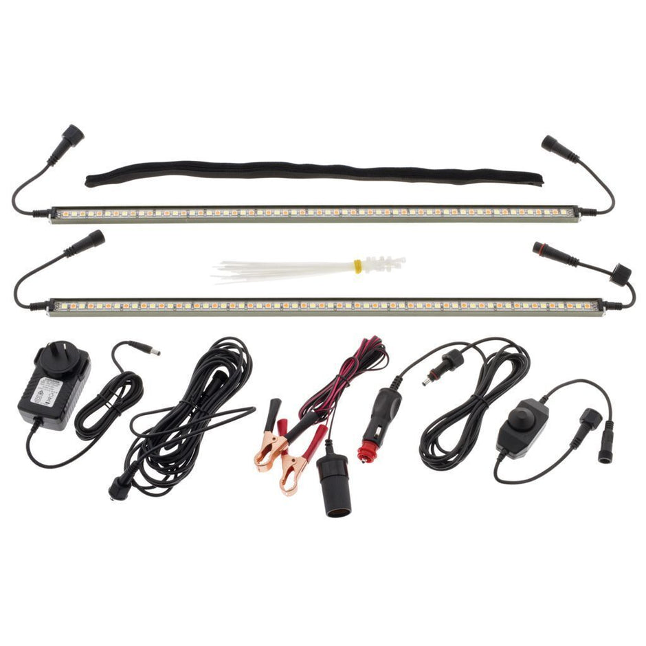 2 Bar LED Camping Light Kit 12V