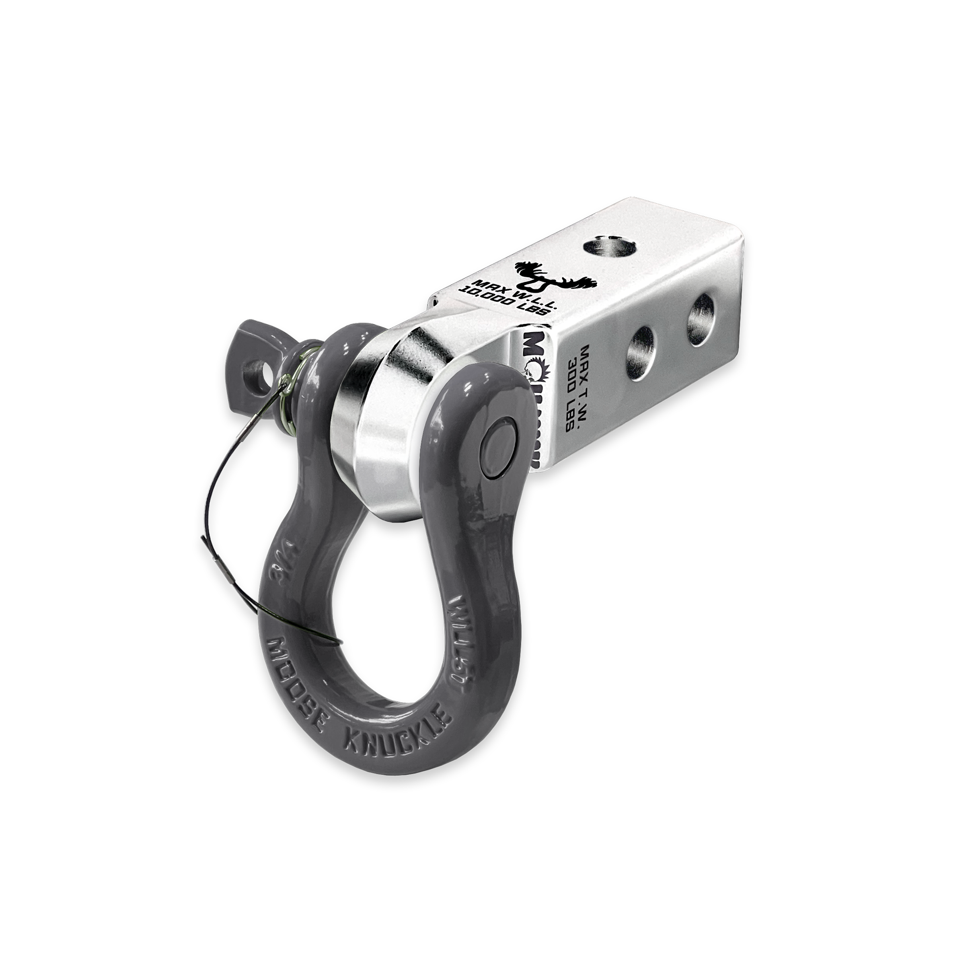 B'oh 3/4 Pin Shackle & 2.0 Receiver (Atomic Silver and Gun Gray Combo)