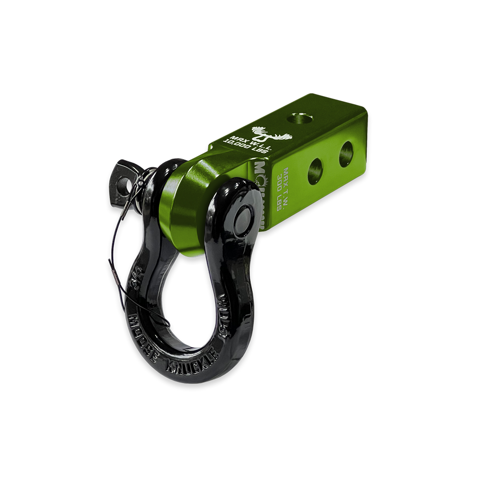 B'oh 3/4 Pin Shackle & 2.0 Receiver (Bean Green and Black Hole Combo)