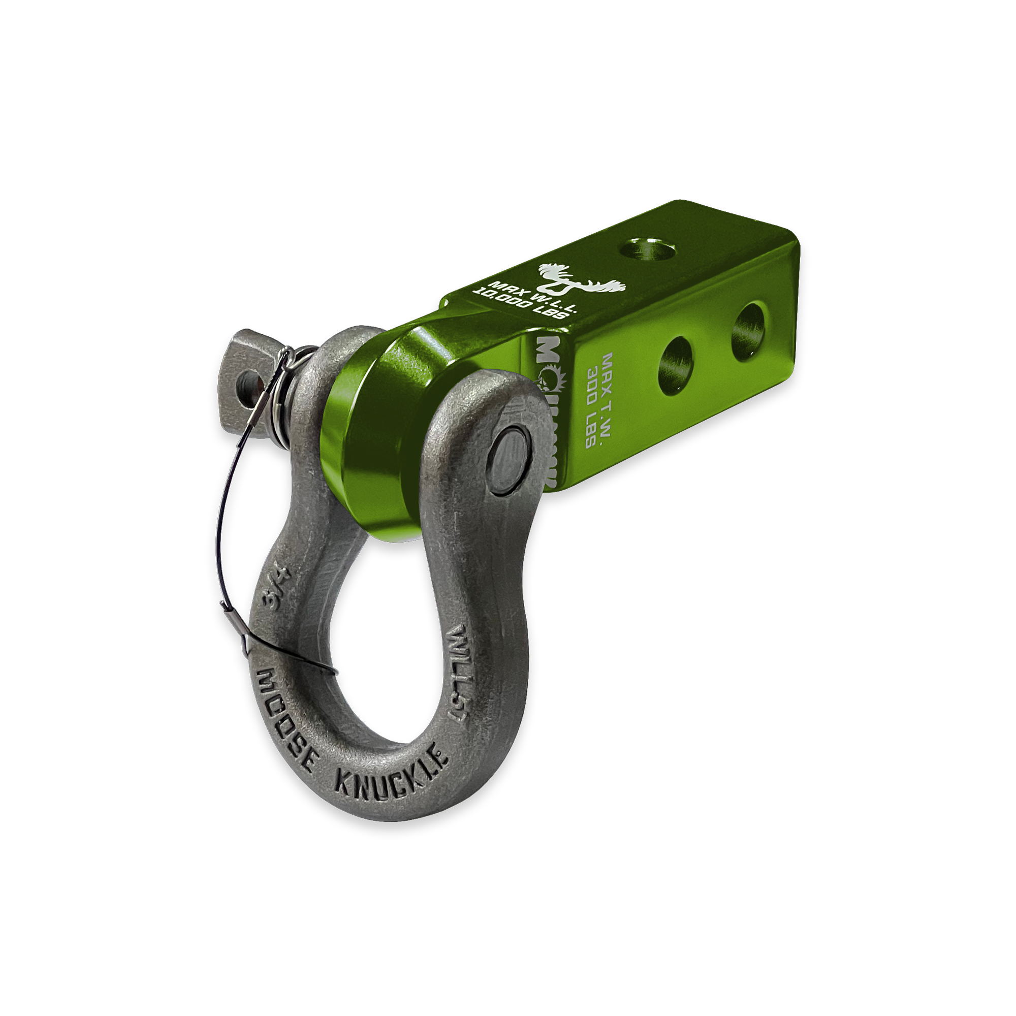 B'oh 3/4 Pin Shackle & 2.0 Receiver (Bean Green and Raw Dog Combo)