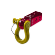 B'oh 3/4 Pin Shackle & 2.0 Receiver (Red Rum and Detonator Yellow Combo)