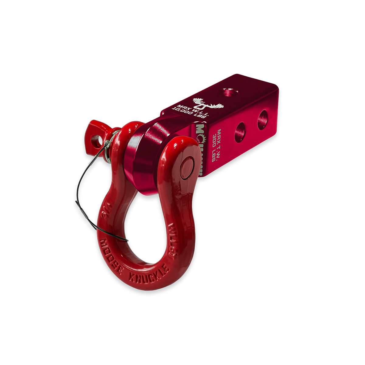 B'oh 3/4 Pin Shackle & 2.0 Receiver (Red Rum and Flame Red Combo)