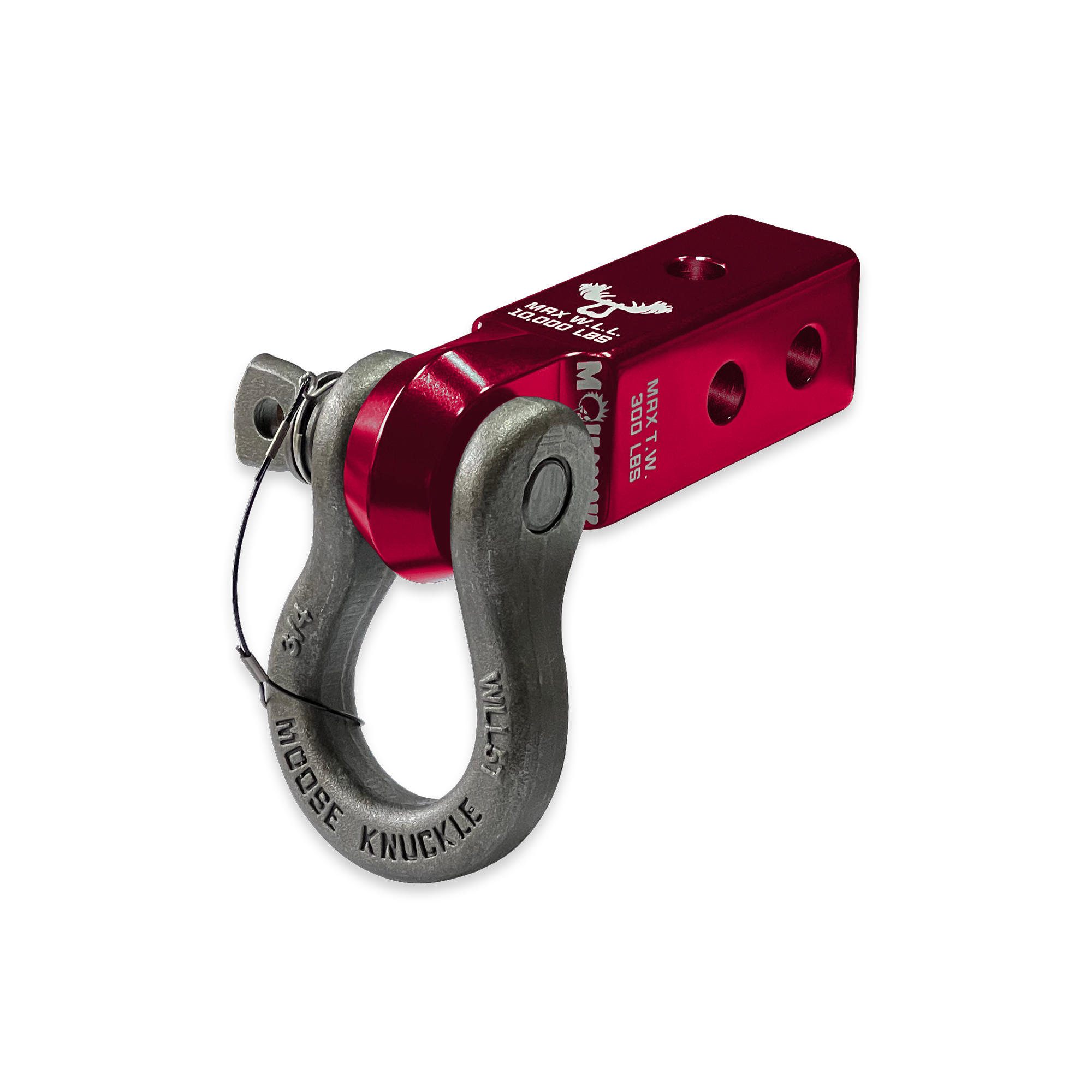 B'oh 3/4 Pin Shackle & 2.0 Receiver (Red Rum and Raw Dog Combo)