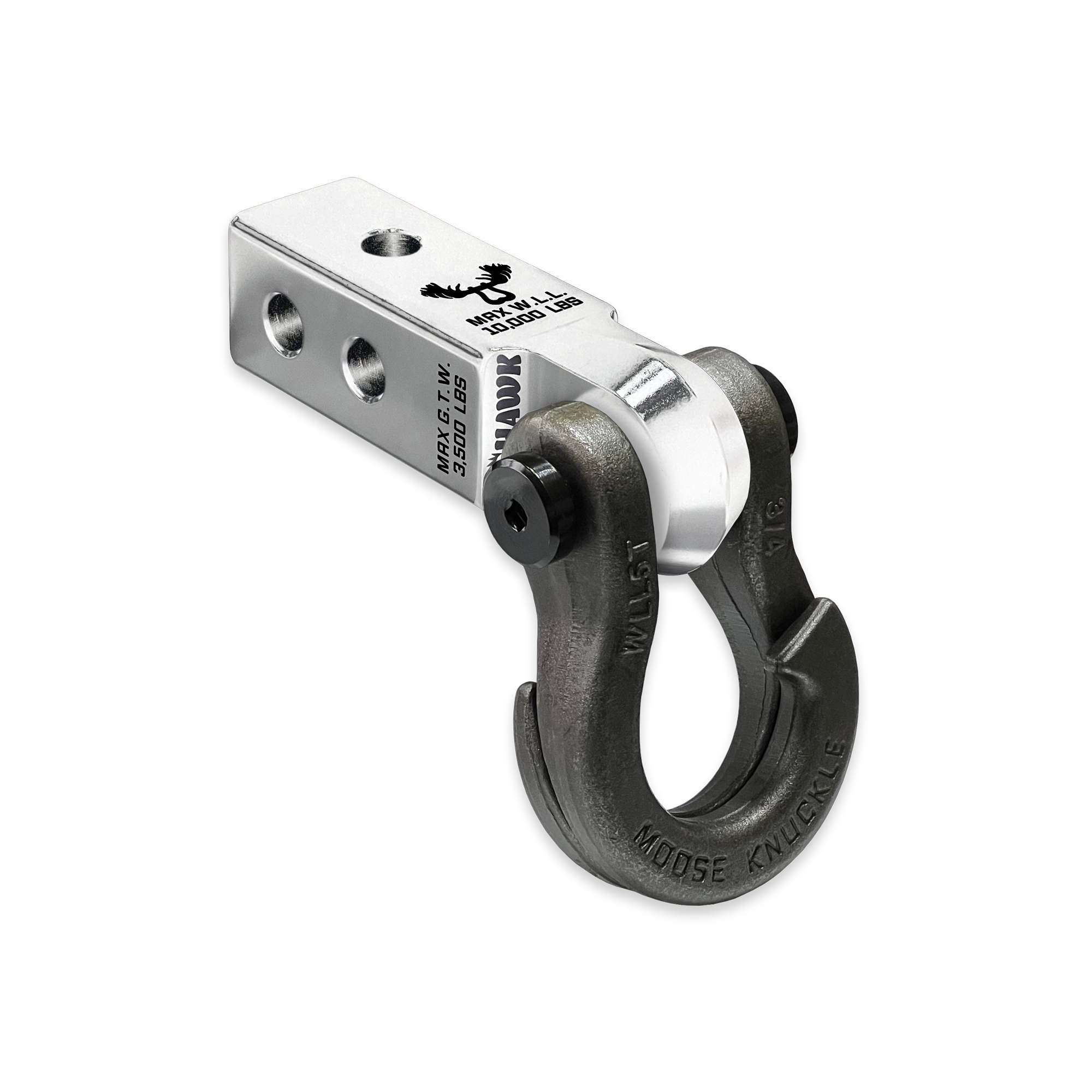 Mohawk and Jowl Combo in Atomic Silver and Raw Dog