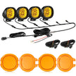 P4 Series | 4 Inch 90W 9000LM Round LED Driving Lights Flood Amber Pod Lights