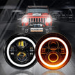 7 inch LED halo headlights black for Jeep Wrangler
